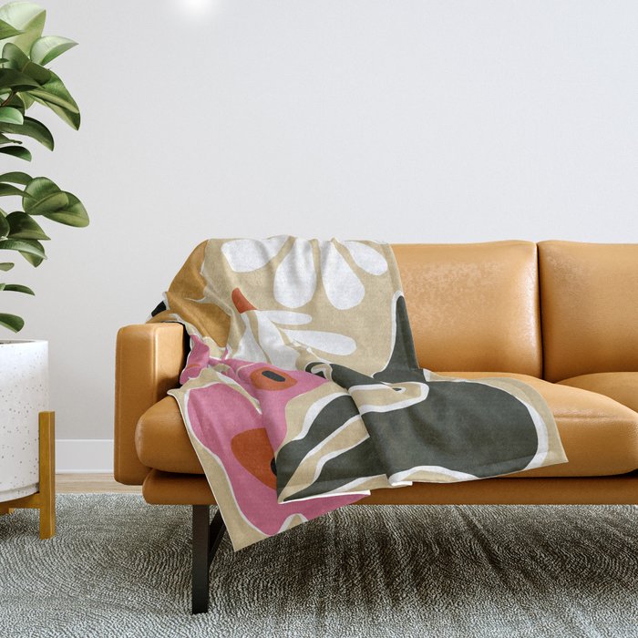 70's Retro garden   Throw Blanket Gallery Image 1