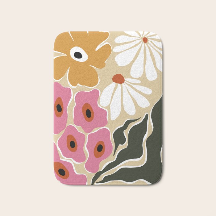 70's Retro garden   Bath Mat Gallery Image 1