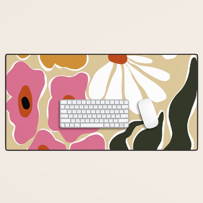 70's Retro garden   Desk Mat Gallery Image 1