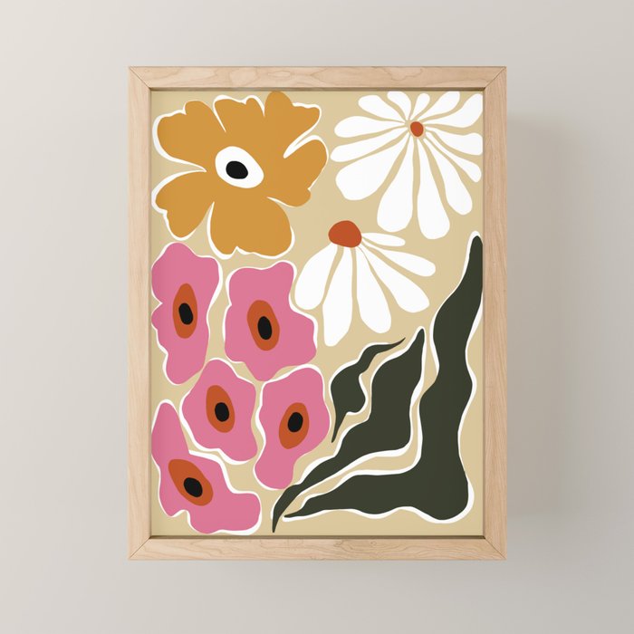 70's Retro garden   Mini Art Print Gallery Image 1