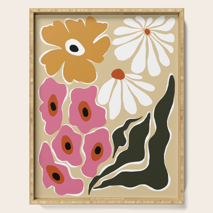 70's Retro garden   Serving Tray Gallery Image 1