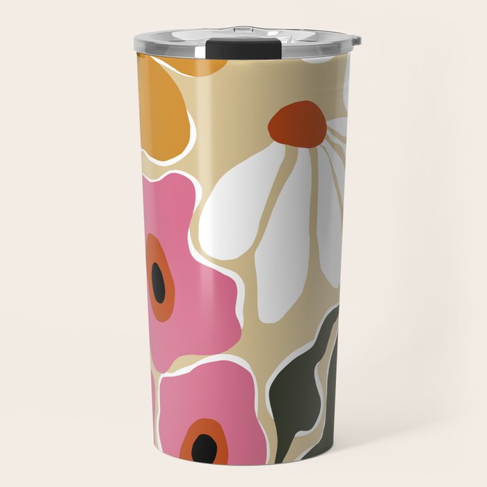 70's Retro garden   Travel Mug Gallery Image 1
