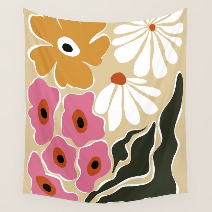 70's Retro garden   Wall Tapestry Gallery Image 1