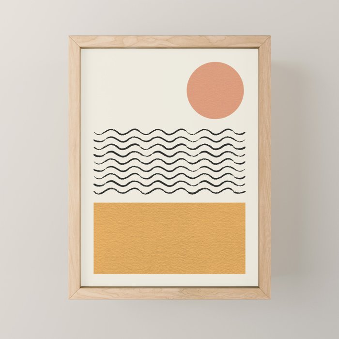 Sun Wave Beach - Abstract Mini Art Print Gallery Image 1
