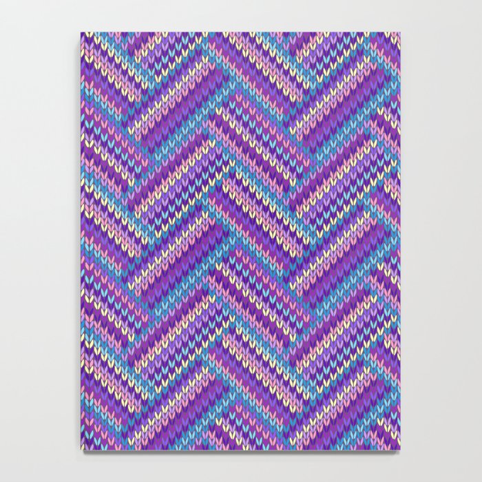 Knitted Textured Pattern Purple Notebook Gallery Image 4