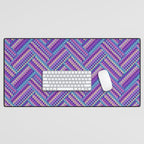 Knitted Textured Pattern Purple Desk Mat Gallery Image 1