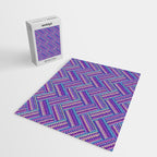 Knitted Textured Pattern Purple Jigsaw Puzzle Gallery Image 2