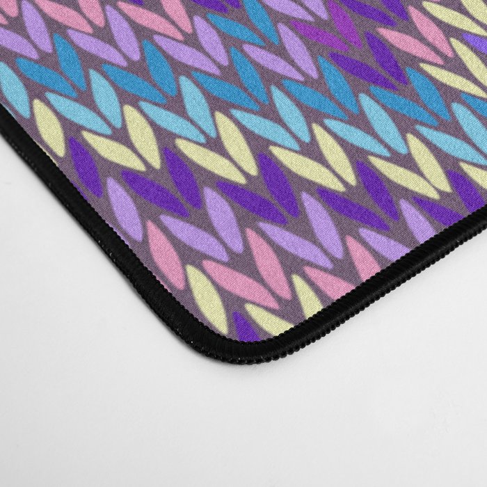Knitted Textured Pattern Purple Desk Mat Gallery Image 4