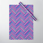Knitted Textured Pattern Purple Wrapping Paper Gallery Image 1