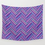 Knitted Textured Pattern Purple Wall Tapestry Gallery Image 4
