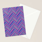 Knitted Textured Pattern Purple Stationery Card Gallery Image 2