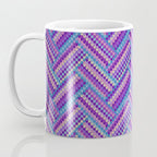 Knitted Textured Pattern Purple Coffee Mug Gallery Image 3