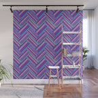 Knitted Textured Pattern Purple Wall Mural Gallery Image 1