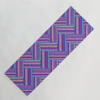 Knitted Textured Pattern Purple Yoga Mat Gallery Image 1