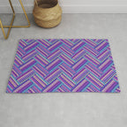 Knitted Textured Pattern Purple Rug Gallery Image 1