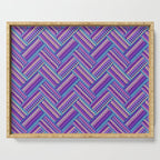 Knitted Textured Pattern Purple Serving Tray Gallery Image 1