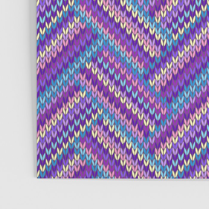Knitted Textured Pattern Purple Poster Gallery Image 3