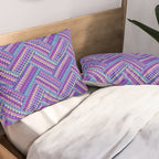 Knitted Textured Pattern Purple Pillow Sham Gallery Image 2