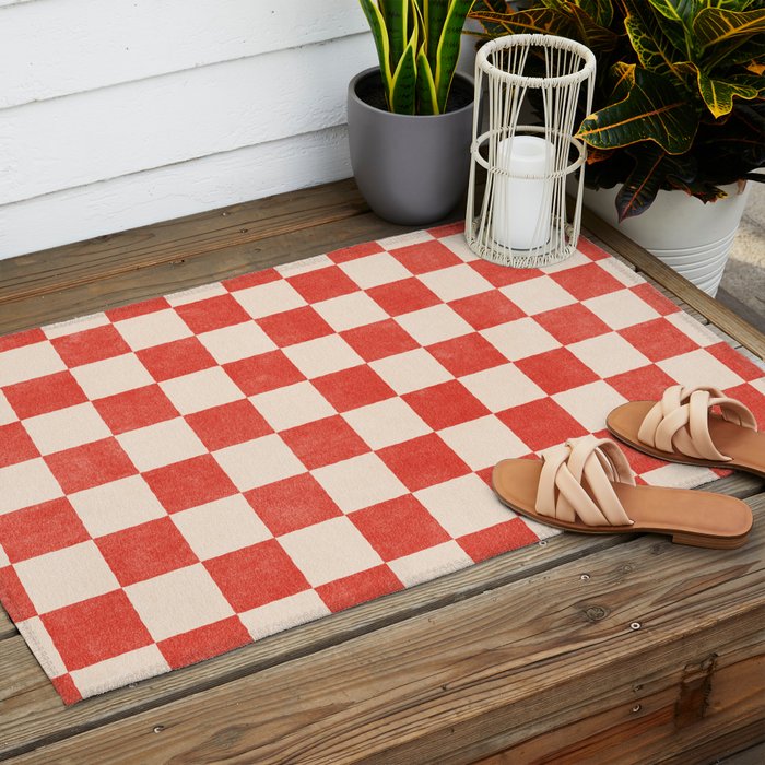 CHECKER - 001 - Cayenne Outdoor Rug Gallery Image 2