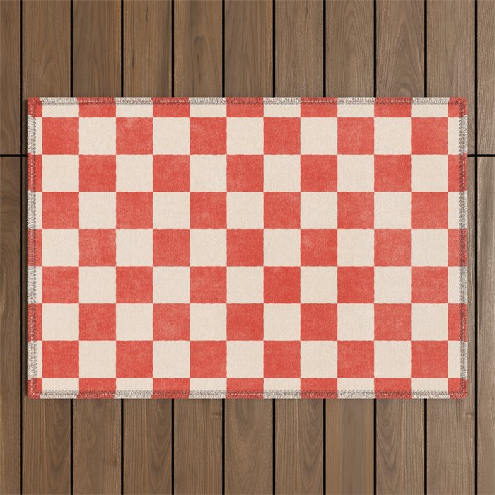 CHECKER - 001 - Cayenne Outdoor Rug Gallery Image 1