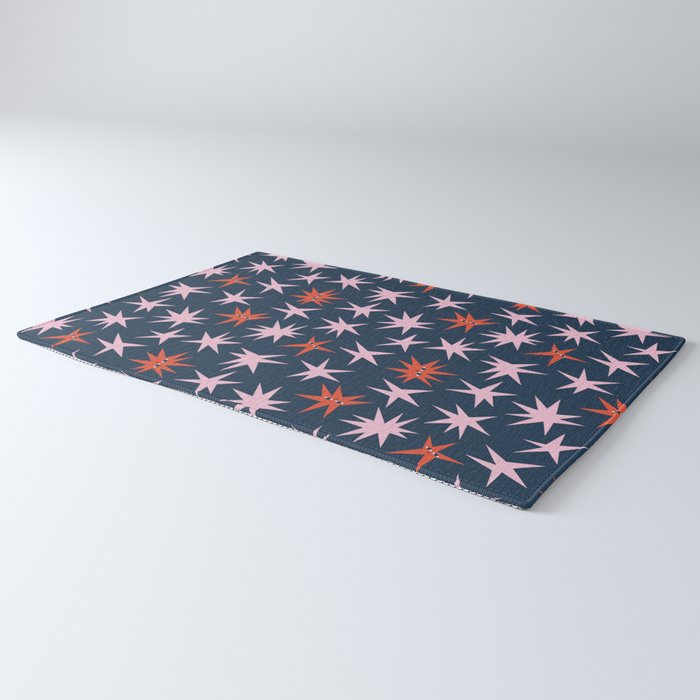 Pink Stars Pattern Rug Gallery Image 3