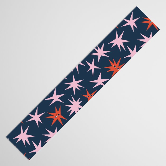 Pink Stars Pattern Table Runner Gallery Image 3