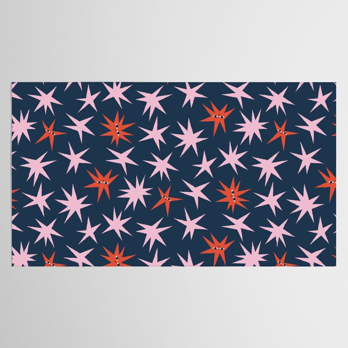 Pink Stars Pattern Tablecloth Gallery Image 2