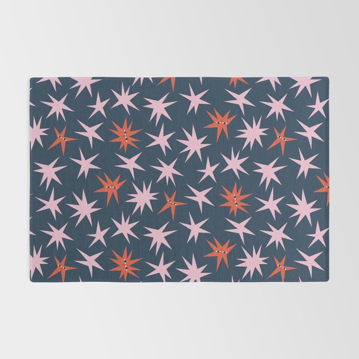 Pink Stars Pattern Rug Gallery Image 2