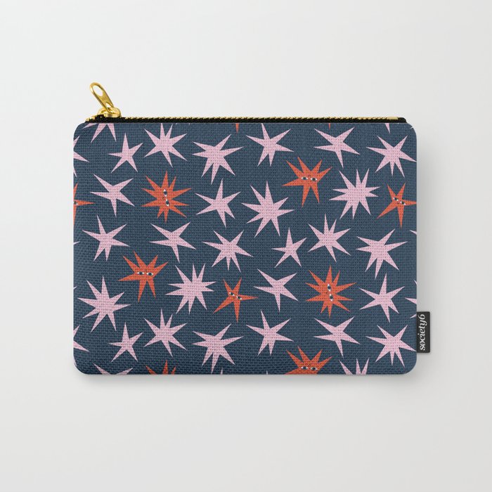 Pink Stars Pattern Carry All Pouch Gallery Image 1