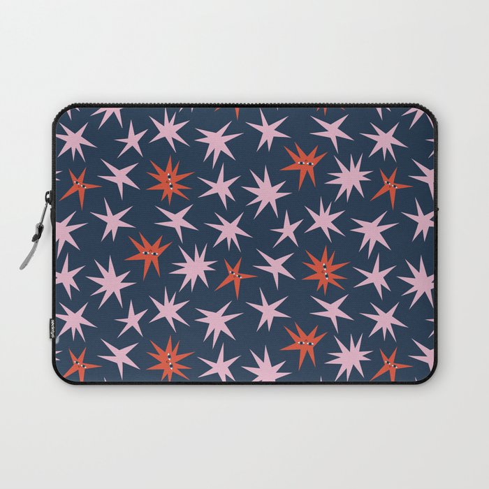 Pink Stars Pattern Laptop Sleeve Gallery Image 1