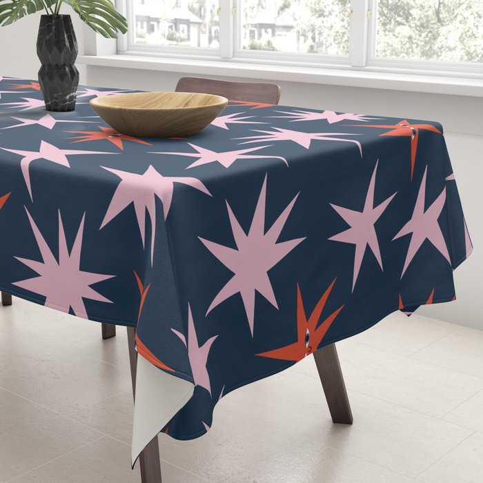 Pink Stars Pattern Tablecloth Gallery Image 3