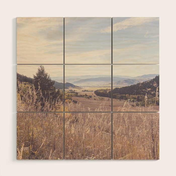 Montana Landscape Photography x Autumn in Paradise Valley Wood Wall Art Gallery Image 1
