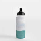 Out to Sea - Aqua Turquoise Mint Waves Horizon Abstract Nature Ocean Painting Art Print Wall Decor  Water Bottle Gallery Image 2