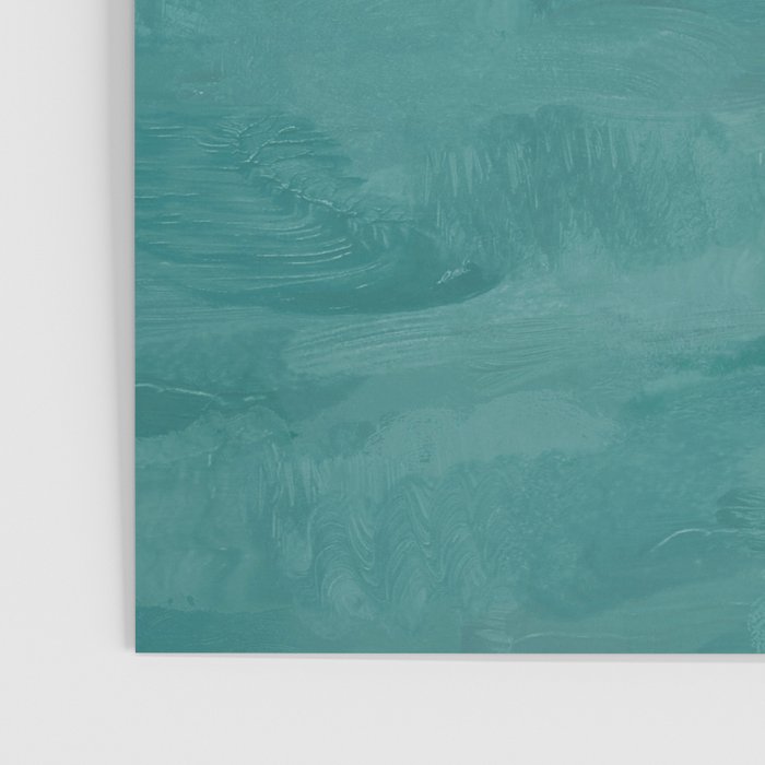 Out to Sea - Aqua Turquoise Mint Waves Horizon Abstract Nature Ocean Painting Art Print Wall Decor  Poster Gallery Image 3