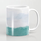 Out to Sea - Aqua Turquoise Mint Waves Horizon Abstract Nature Ocean Painting Art Print Wall Decor  Coffee Mug Gallery Image 1