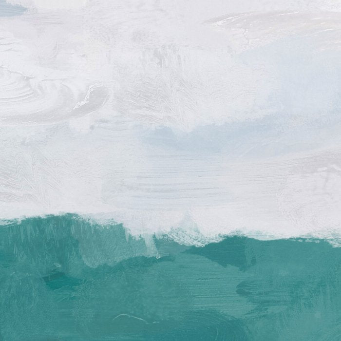 Out to Sea - Aqua Turquoise Mint Waves Horizon Abstract Nature Ocean Painting Art Print Wall Decor  Coffee Mug Gallery Image 2