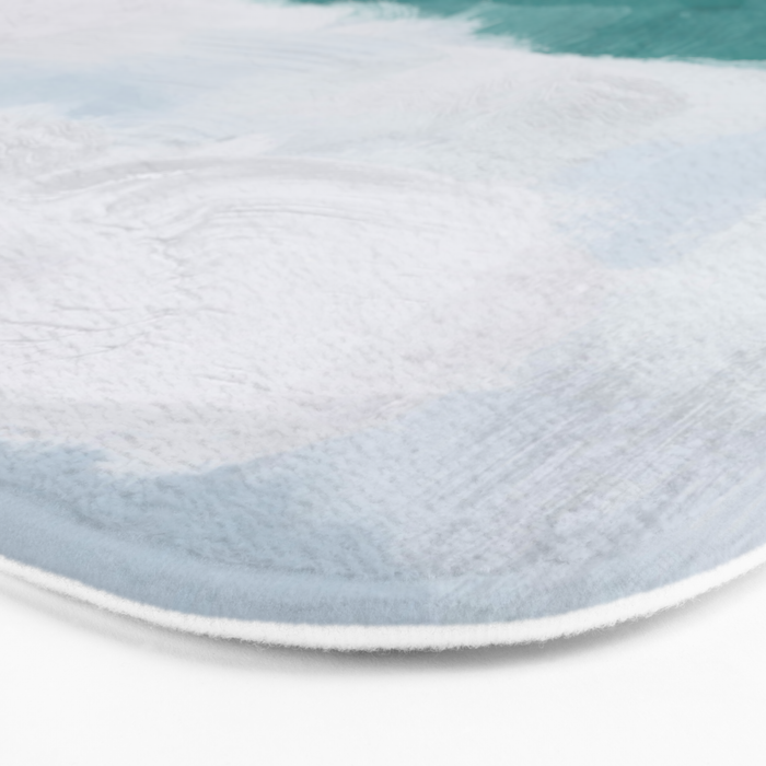 Out to Sea - Aqua Turquoise Mint Waves Horizon Abstract Nature Ocean Painting Art Print Wall Decor  Bath Mat Gallery Image 3