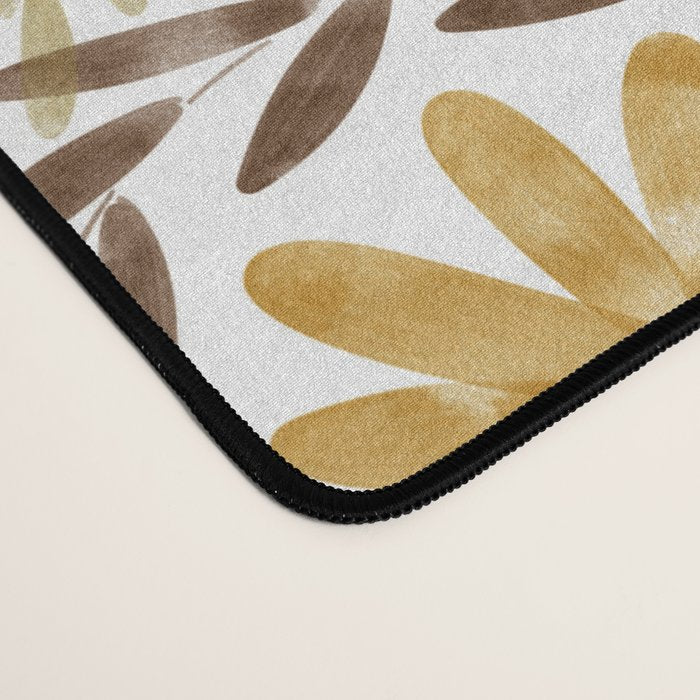 Golden Daisy Swirl Desk Mat Gallery Image 4