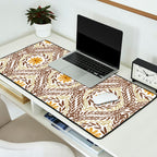 Golden Daisy Swirl Desk Mat Gallery Image 2