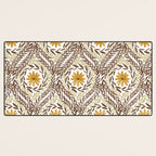 Golden Daisy Swirl Desk Mat Gallery Image 3