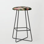 Vintage & Shabby Chic - Botanical Tropical Night Pattern  Stool Gallery Image 1