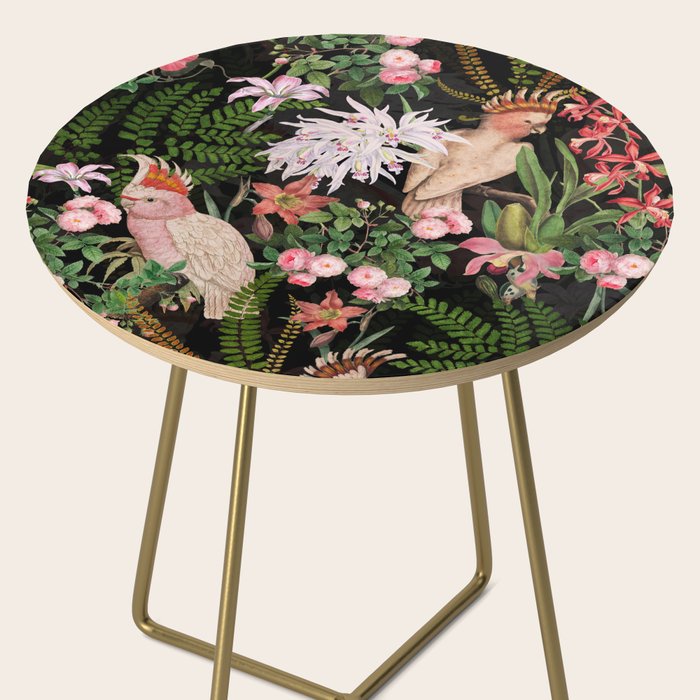 Vintage & Shabby Chic - Botanical Tropical Night Pattern  Side Table Gallery Image 2