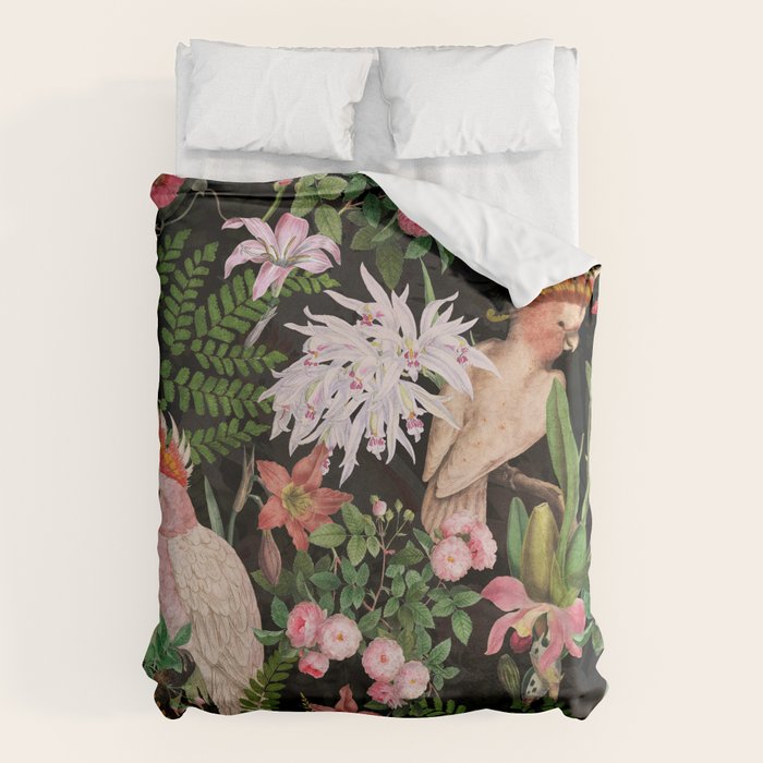 Vintage & Shabby Chic - Botanical Tropical Night Pattern  Duvet Cover Gallery Image 1