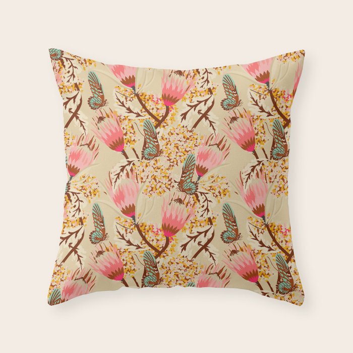 MADEMOISELLE TEMPLE BUTTERFLY Throw Pillow Gallery Image 1