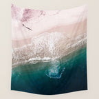 Ocean Walk V - Aerial Beach photography by Ingrid Beddoes Wall Tapestry Gallery Image 4