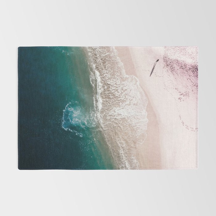 Ocean Walk V - Aerial Beach photography by Ingrid Beddoes Rug Gallery Image 2