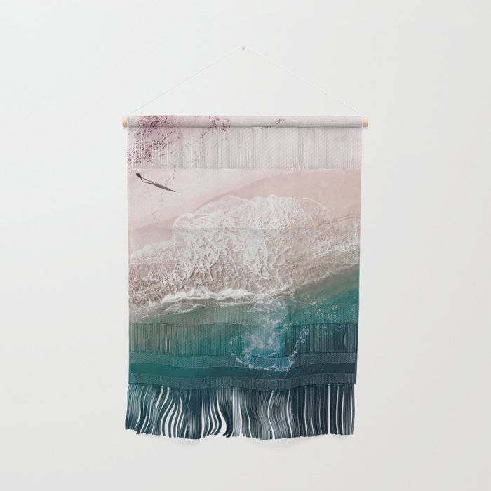 Ocean Walk V - Aerial Beach photography by Ingrid Beddoes Wall Hanging Gallery Image 1