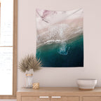 Ocean Walk V - Aerial Beach photography by Ingrid Beddoes Wall Tapestry Gallery Image 2
