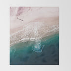 Ocean Walk V - Aerial Beach photography by Ingrid Beddoes Throw Blanket Gallery Image 2