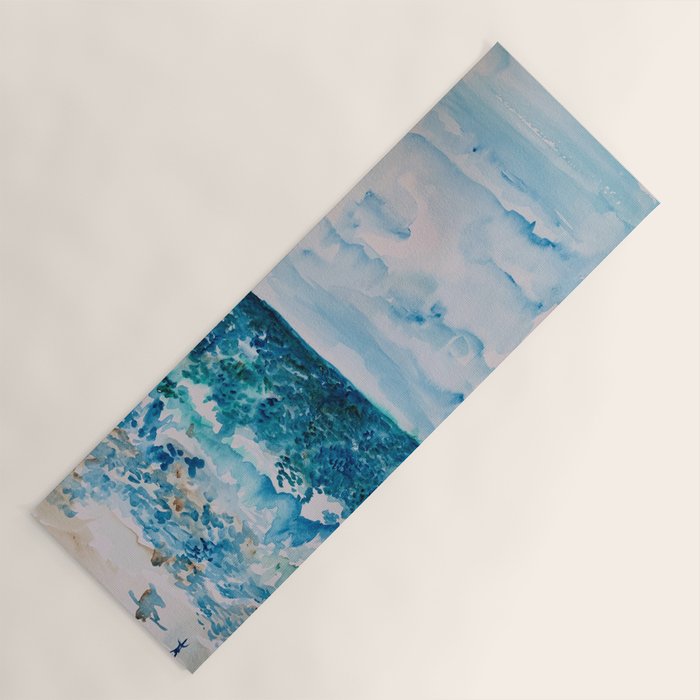 Cabo Beach Mexico Watercolor #1 Yoga Mat Gallery Image 1